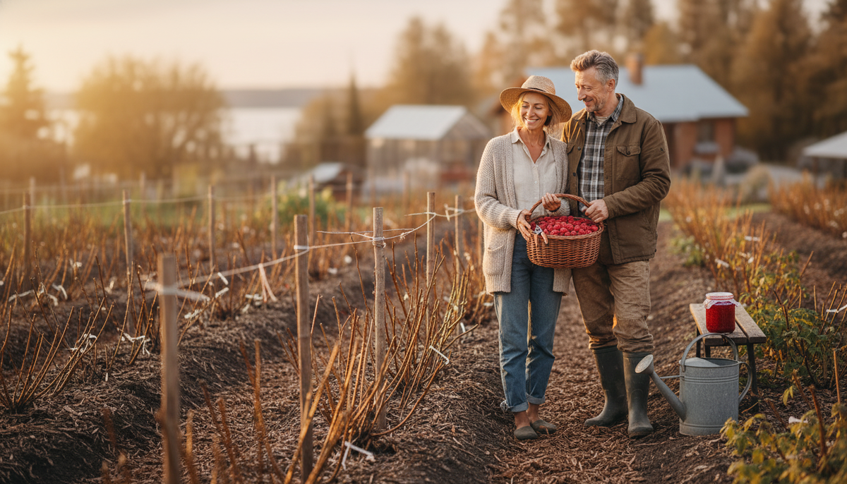 Пересадка малины осенью