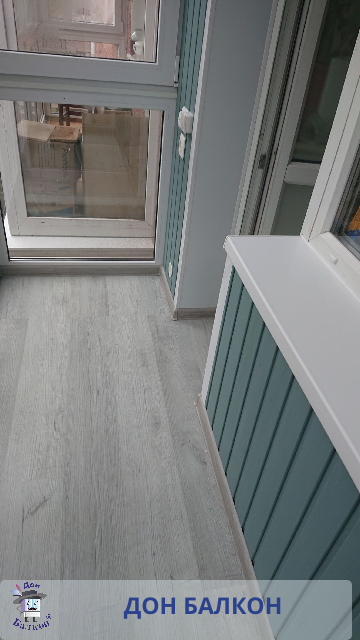 Липа с покраской на стены балкона от компании Дон Балкон +7 (342) 299-99-66