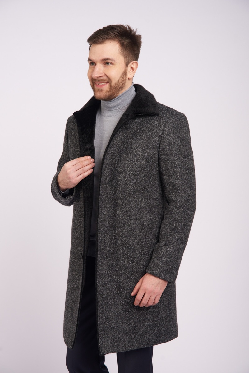 Великолепное полушерстяное мужское пальто Эмслер