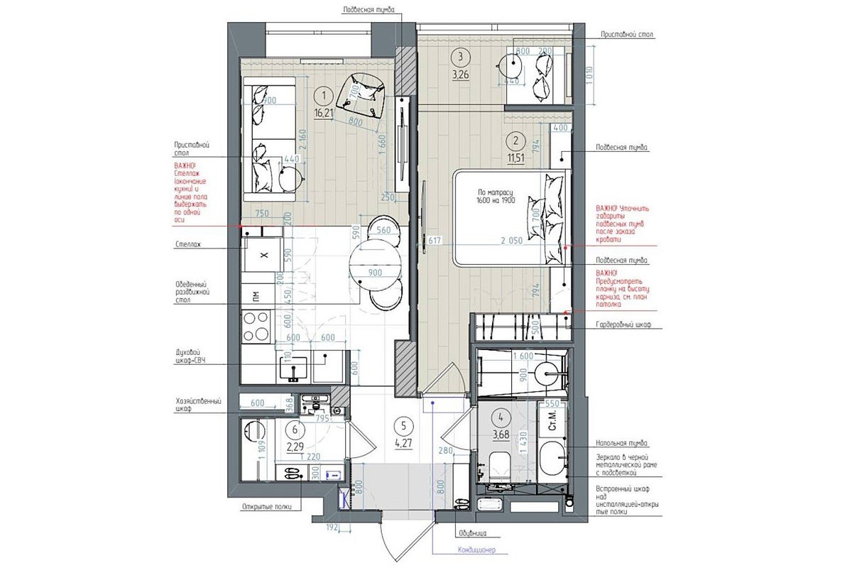 Планировка и расстановка мебели