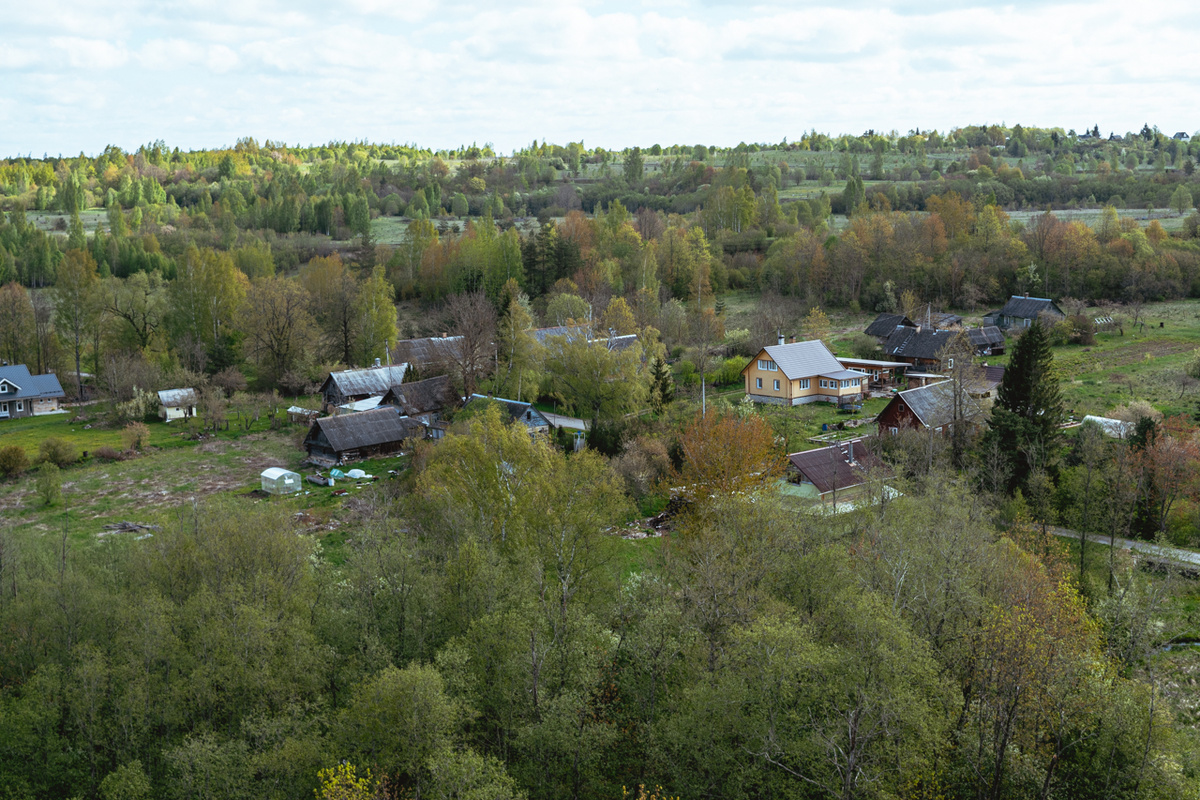 Вид на Изборск с крепостной стены. Фото автора
