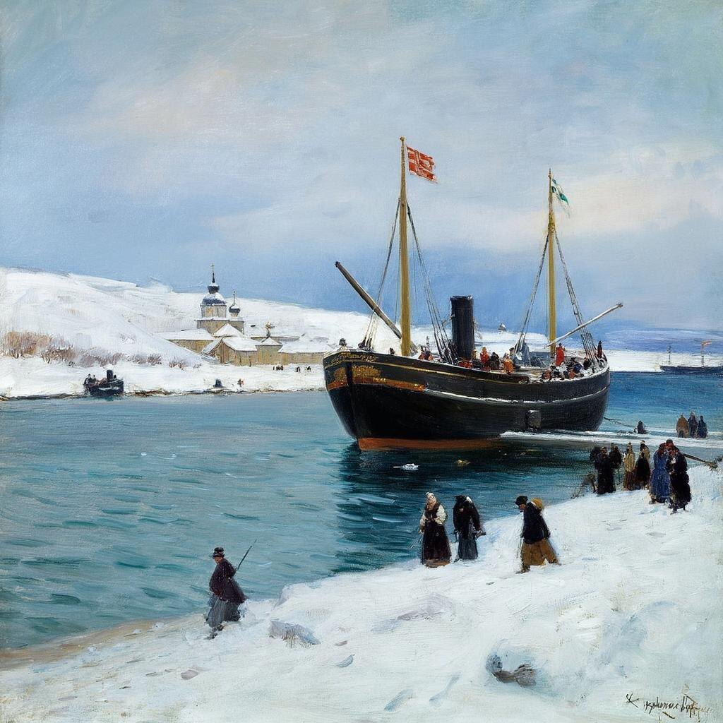 Метафорический британский корабль. Изображение создано с помощью нейросети.