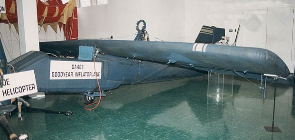 Goodyear Inflatoplane в экспозиции музея Смитсоновского института