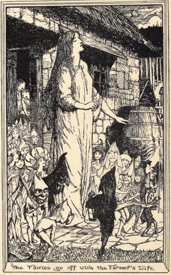 Эндрю Лэнг «Фэйри похищают женщину». Иллюстрация к «Лиловой книге сказок» (1910 год)