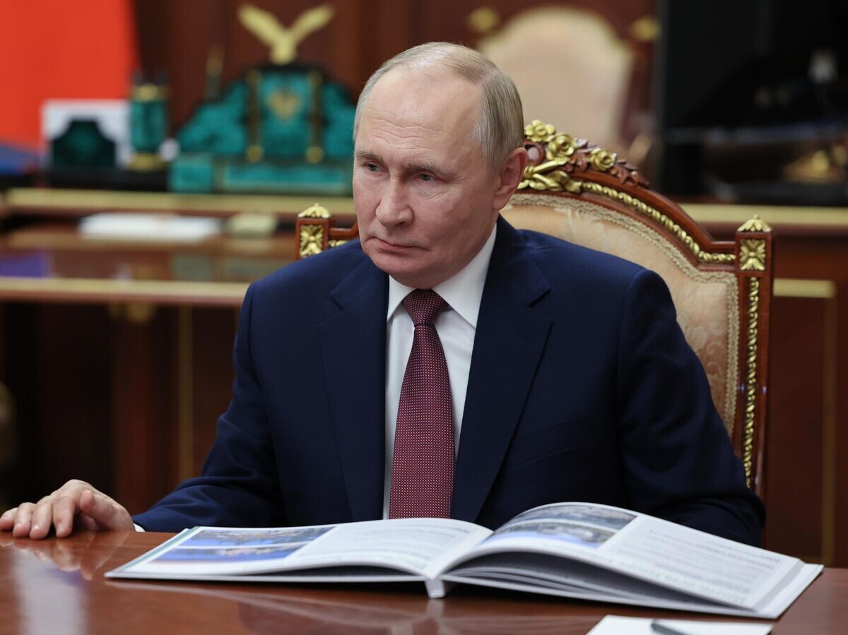    Президент Владимир Путин встретился с директором "ДОМ.РФ" Виталием Мутко© POOL