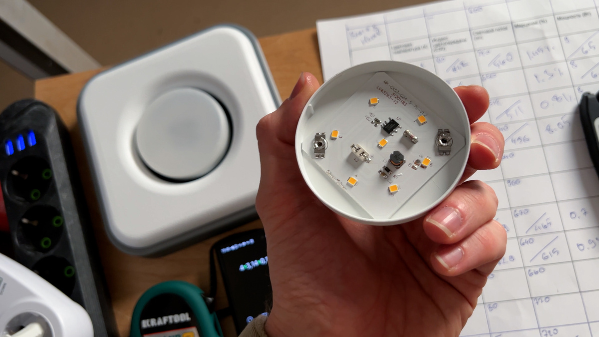 Качество света зависит от компонентов лампы