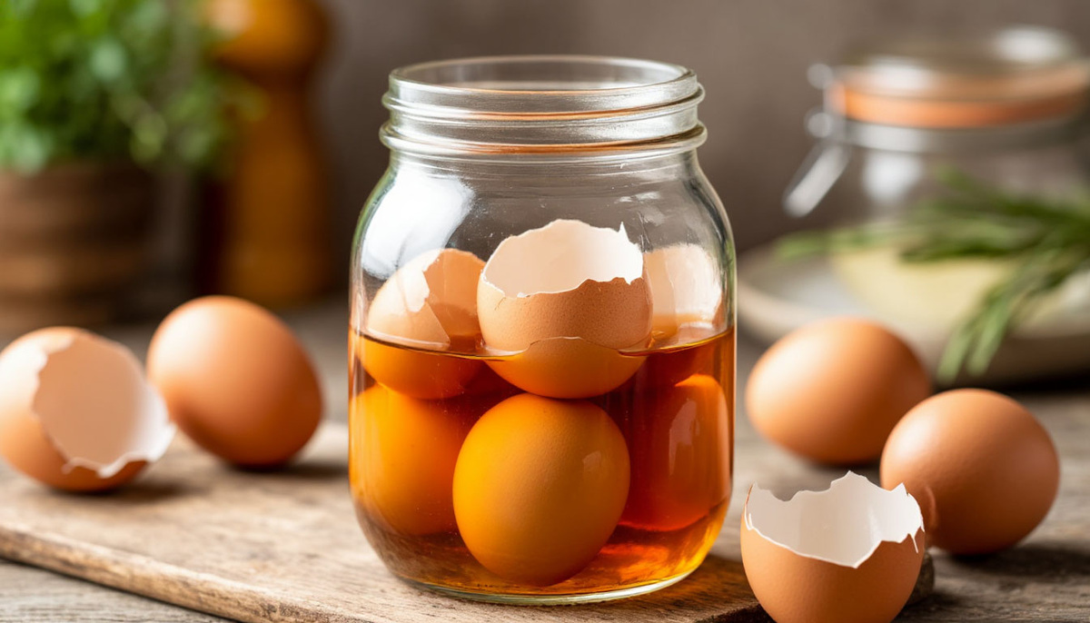    Замачиваю яичную скорлупу в уксусе на 48 часов и радуюсь результату: почва рыхлая, мягкая как пух. Никаких покупных удобрений не нужно