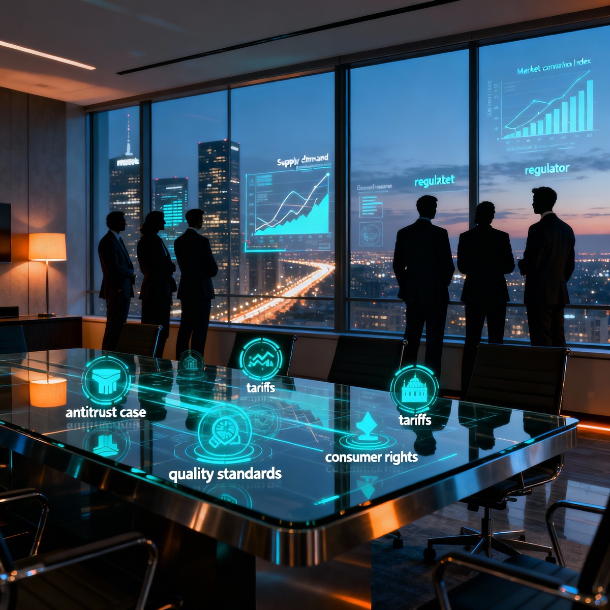 В современном мегаполисе.