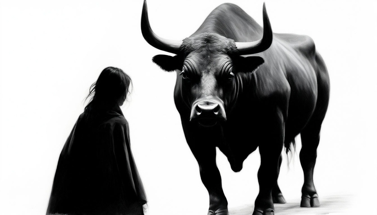 Чёрный бык снится женщине