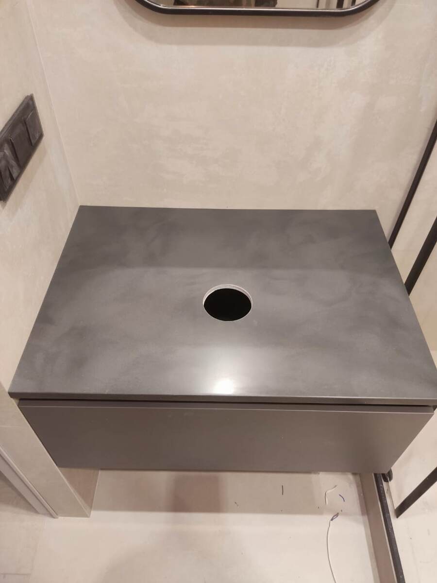 Столешница из акрилового камня для ванной комнаты