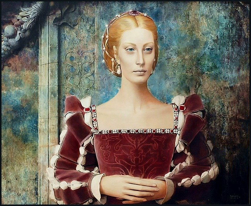 Эдит Лебединая шея.  Художник Каспер Калиновски.