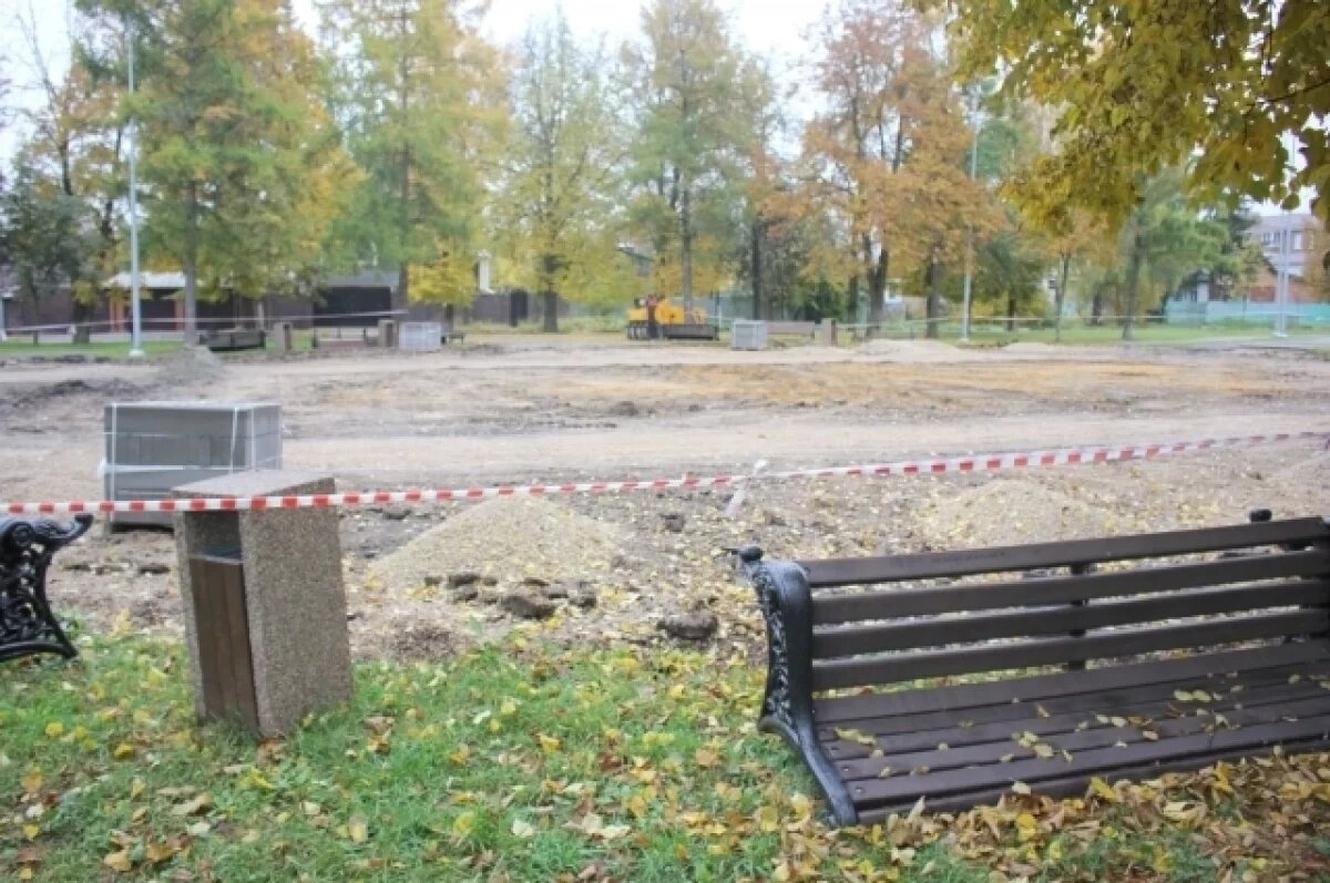    Сквер «Славянский бульвар» в Туле благоустраивают