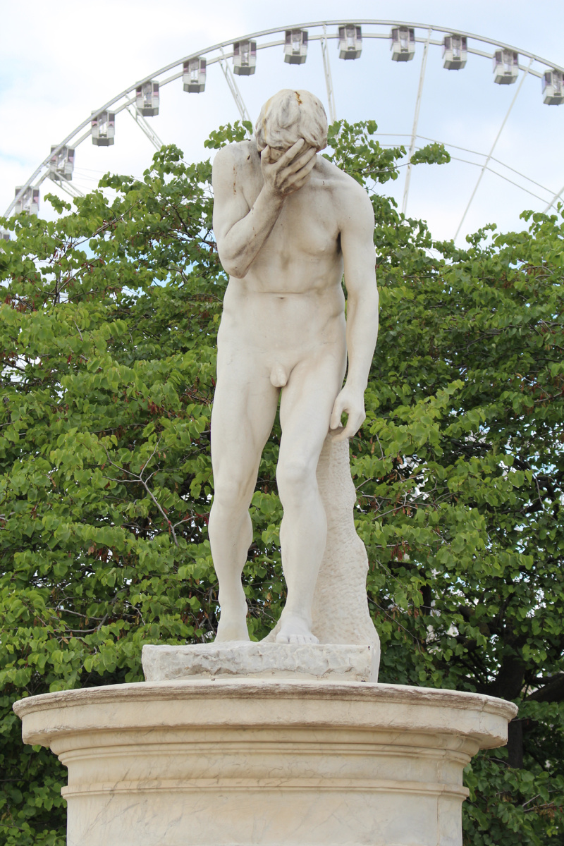 В качестве символа стыда: Анри Видаль, «Каин». 1896 год. Мрамор. Скульптура сада Тюильри, Париж, Франция. 