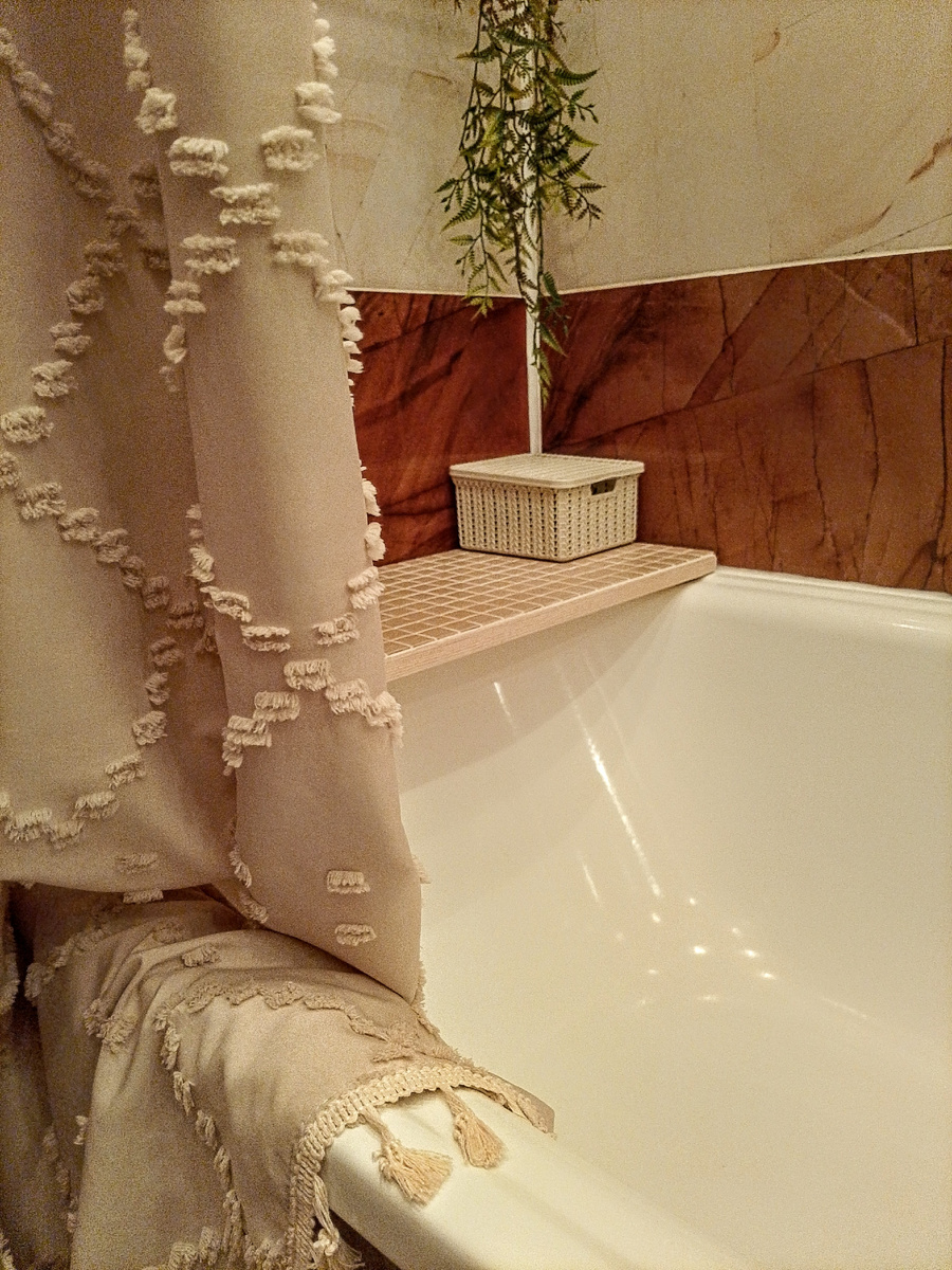 Тканевая штора с Ozon. Узор ромбик с бахромой. Арт. 1969412332