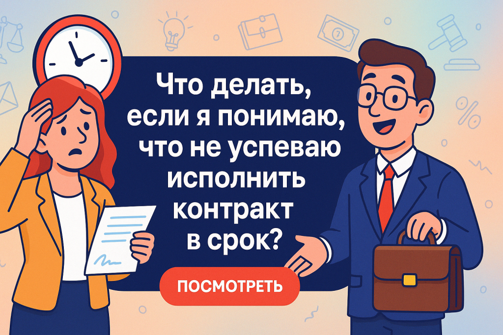    Что делать, если я понимаю, что не успеваю исполнить контракт в срок?