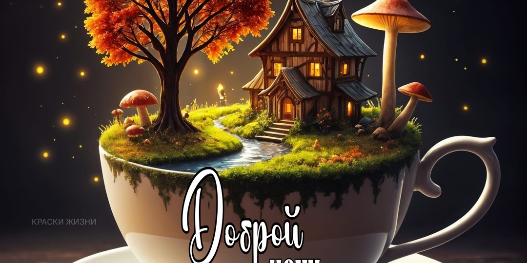 Осенние открытки с пожеланиями "Хорошего вечера" и "Доброй ночи"