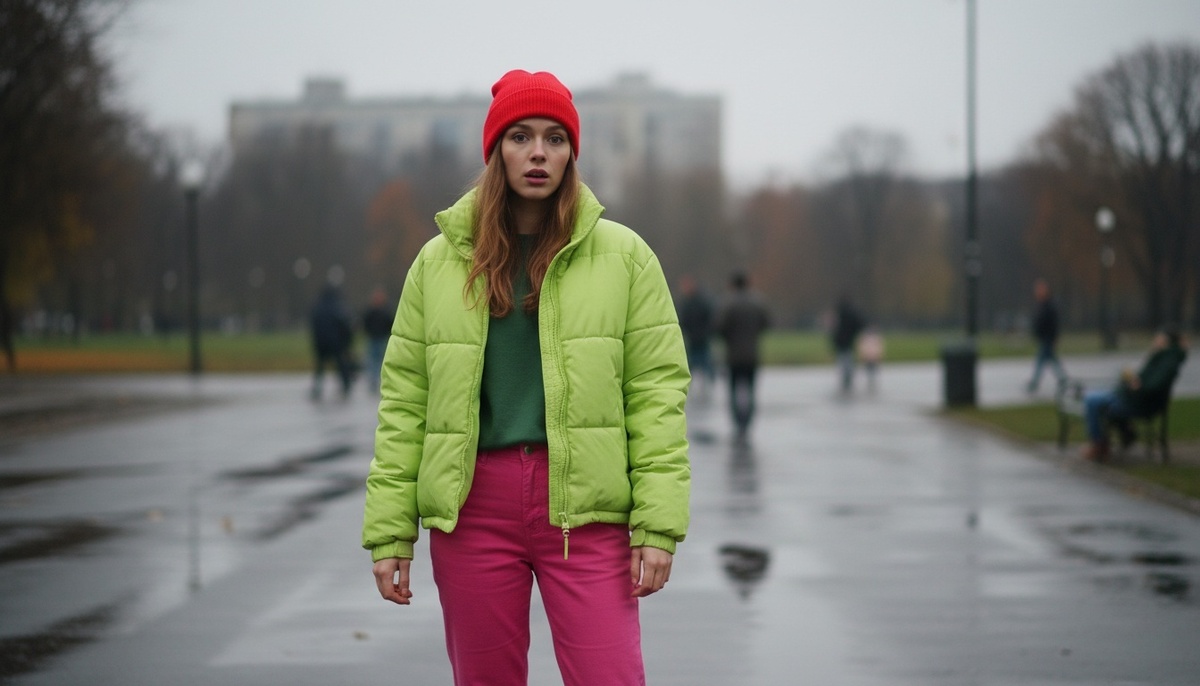 Пример перегруженного образа: слишком много ярких цветов создают визуальный шум