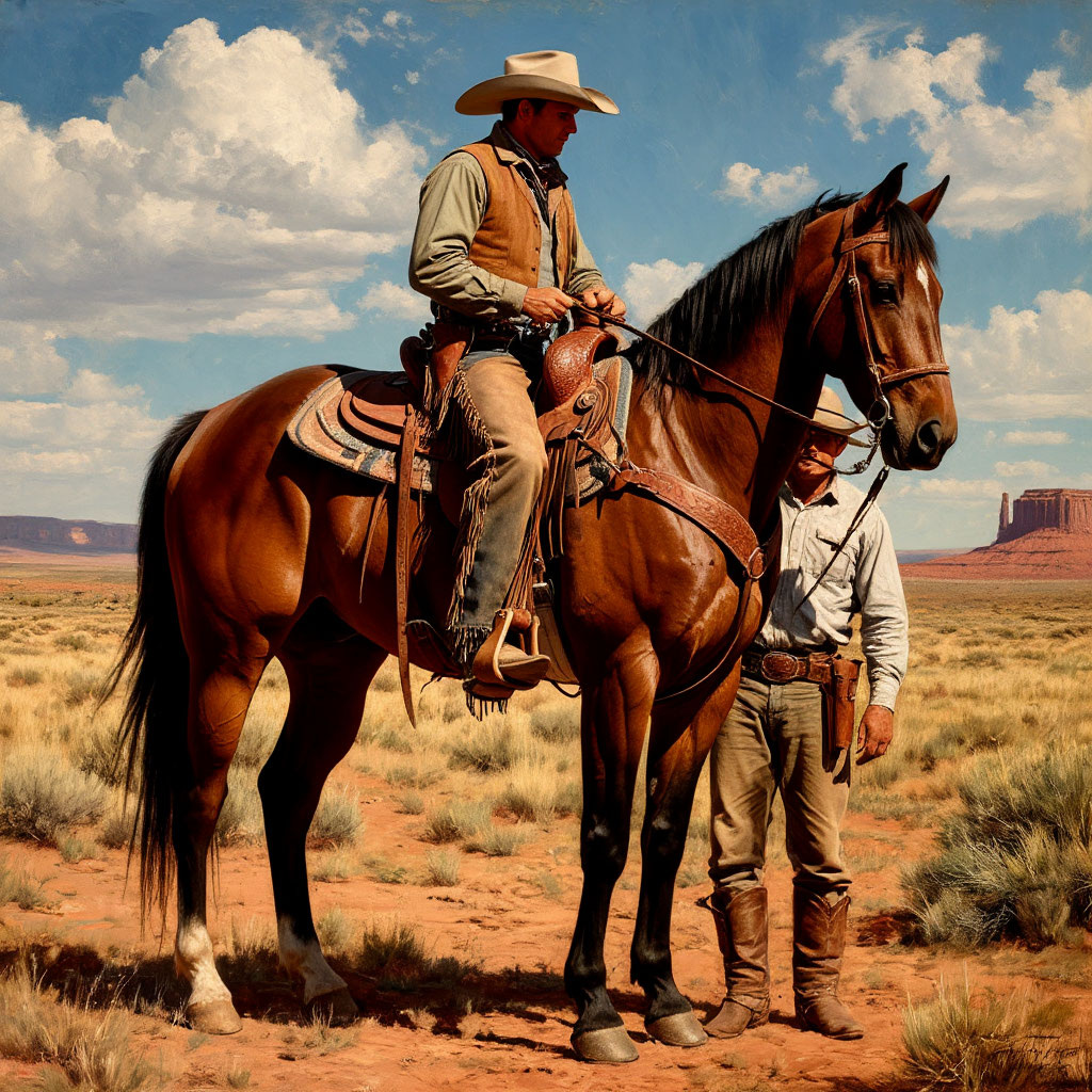 Ковбой на коне.