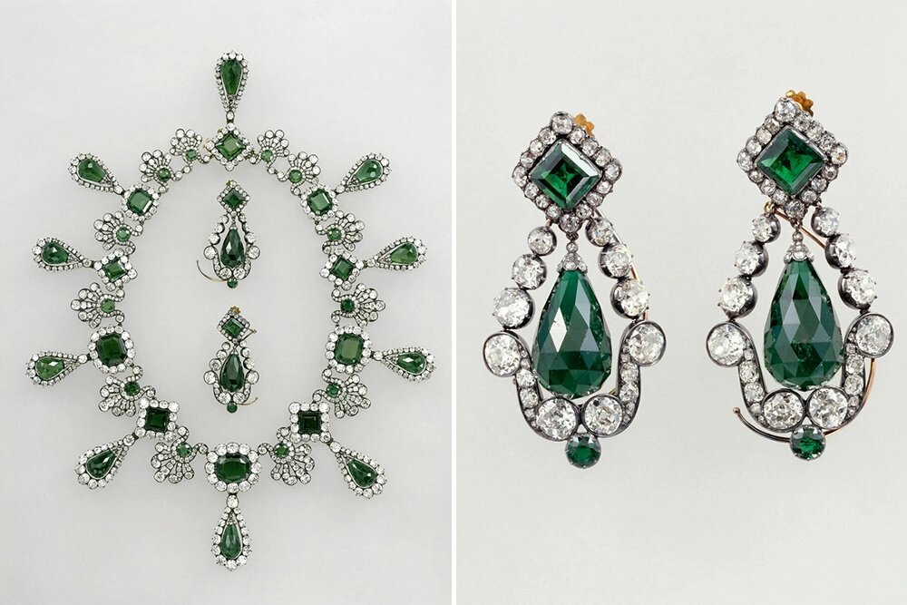    Части подарочного набора на изумрудную свадьбу Наполеона. Фото: Louvre