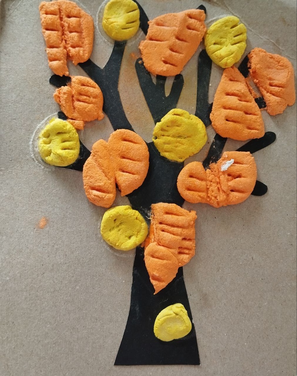 Золотая осень. Поделка сына