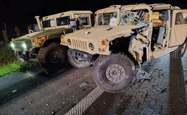 В Польше автобус столкнулся с американской военной колонной, четверо ранены — RMF