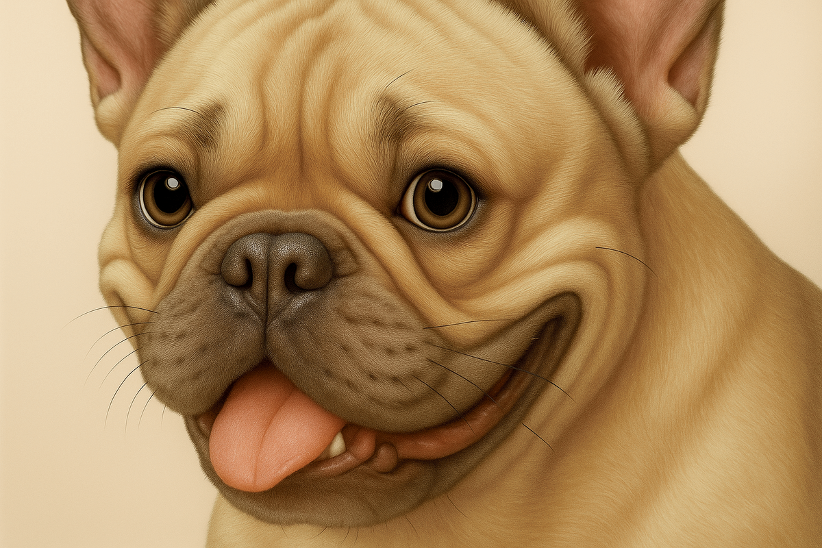 Здоровая кожа на мордочке французского бульдога