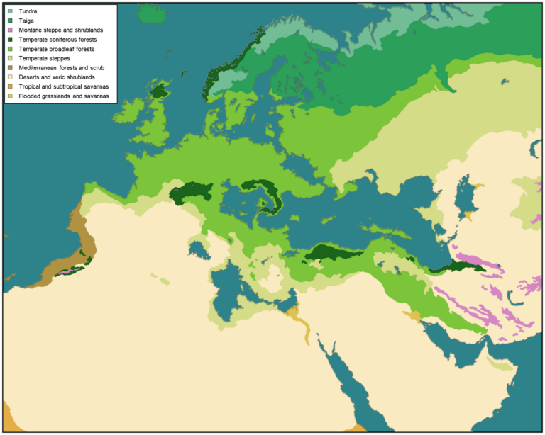 Карата климатических зон на этой АИ Земле