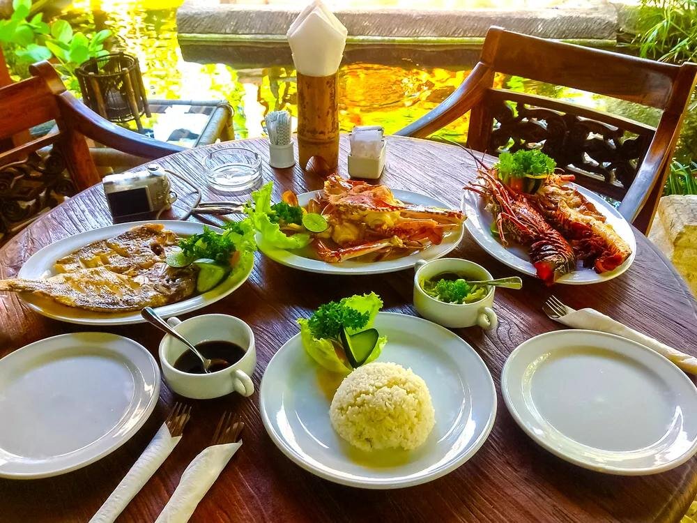 ужин с крабом