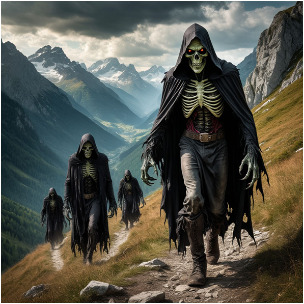 Сгенерировано ИИ- существа гуляют где хотят, где есть пища.....