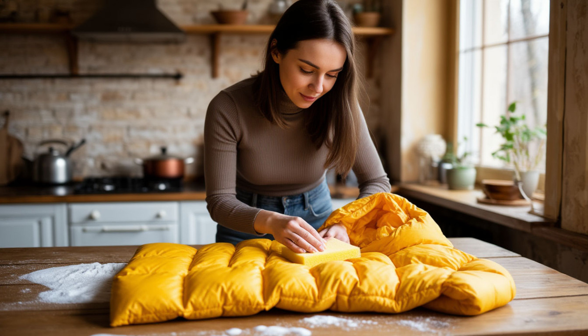    Беру две вещи с кухни - пуховик чистый через 5 минут: простой лайфхак, доступный каждому
