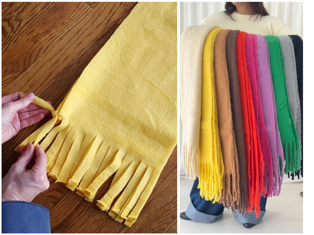 Шарфы из флиса. Фото из сети Интернет