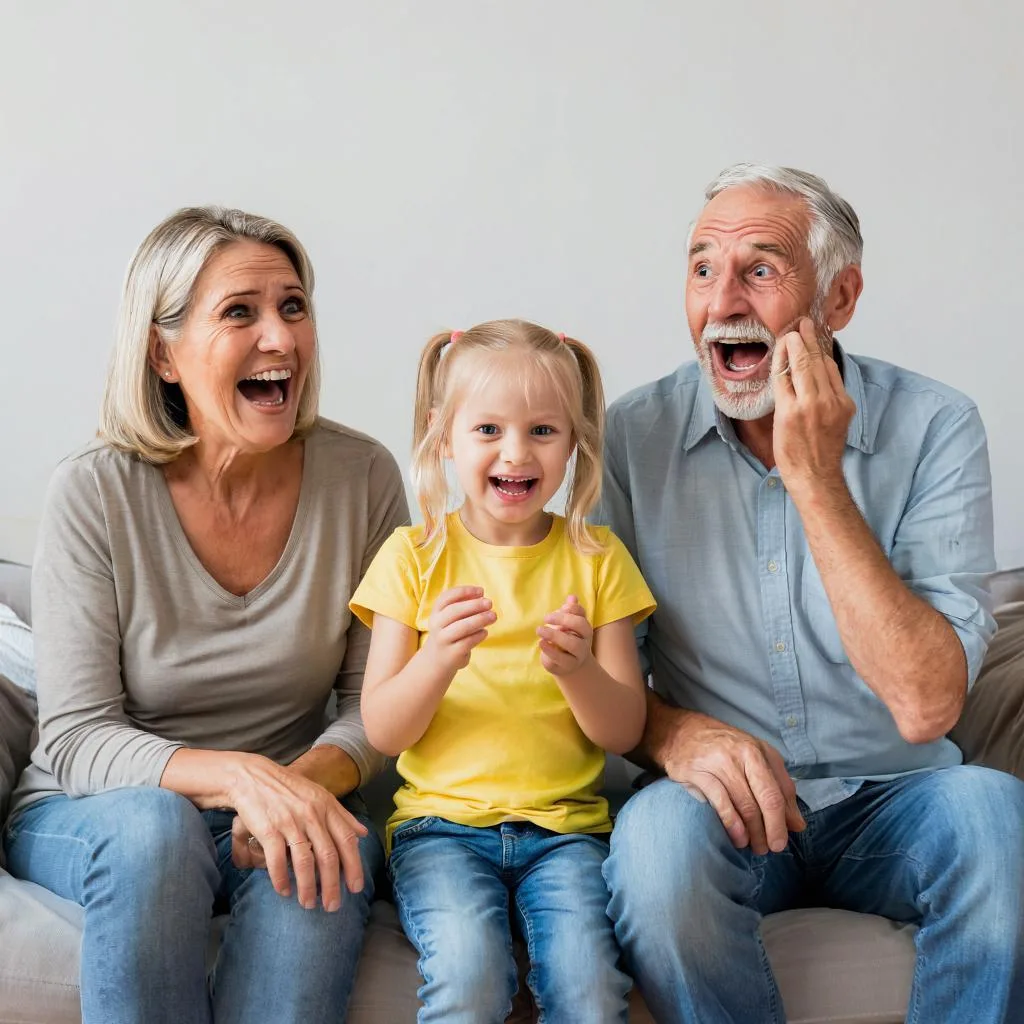 смеются на девочкой