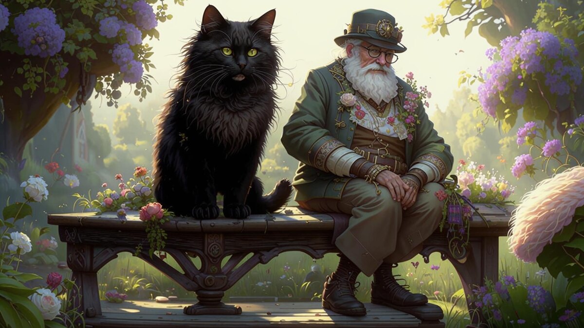 нчего приличней ИИ сегодня не выдал. И это еле выжала! Но вроде хоть Баюн на себя похож 