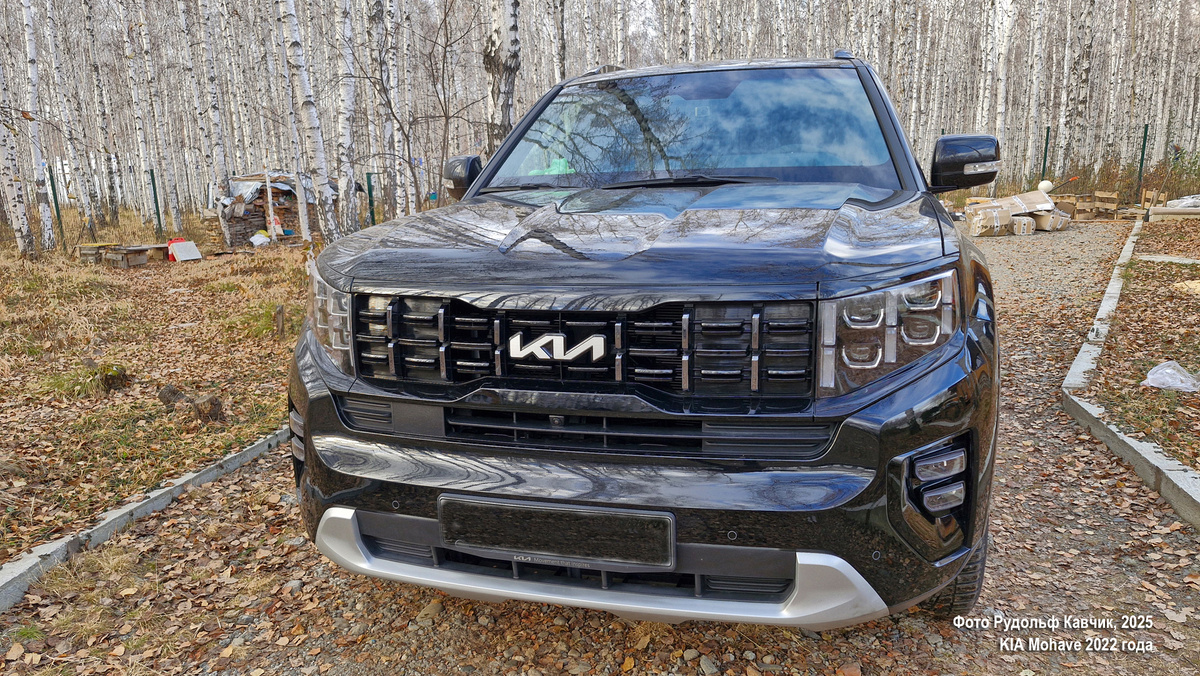 KIA Mohave 2022 Черный Мах, Premium Alcantare. Фото автора.