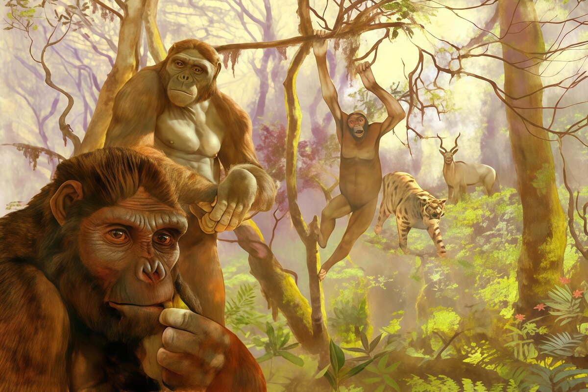 Ardipithecus ramidus, гоминид, живший в Африке более 4 миллионов лет назад, фото:Arturo Asensio, via Quo.es.