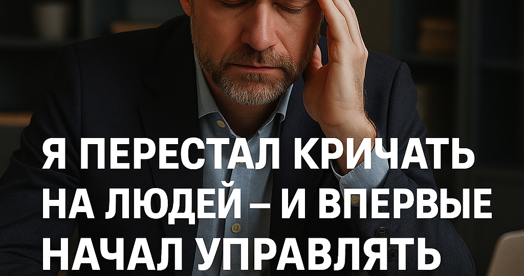 Я перестал кричать на людей — и впервые начал управлять