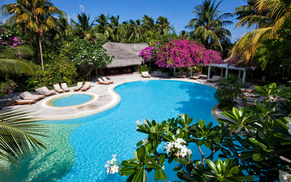  Фотография Мальдивы Курорты Плавательный бассейн 