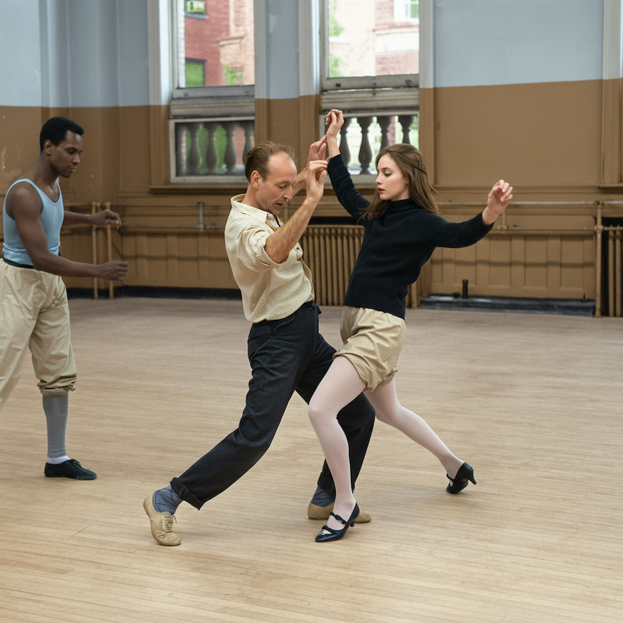 Джордж Баланчин на репетиции