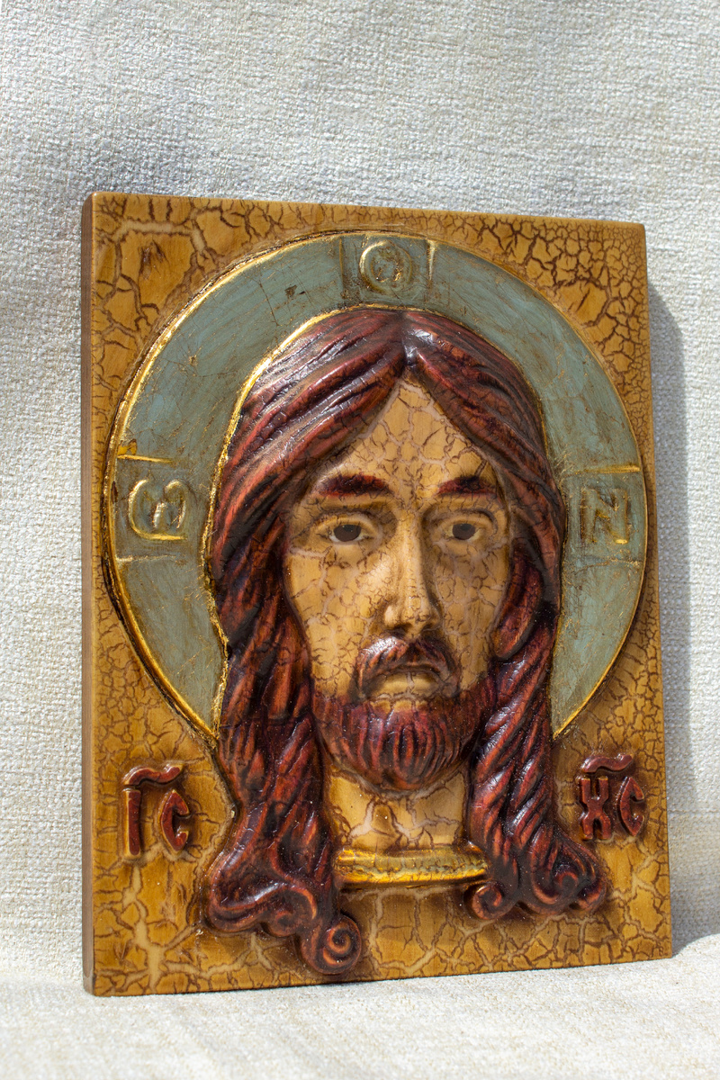 Деревянная икона Спас Нерукотворный