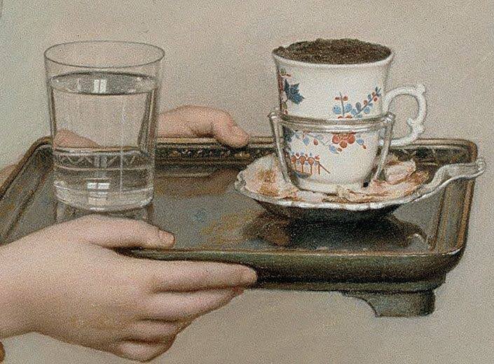 Шоколадница. Фрагмент. Жан-Этьен Лиотар, 1745