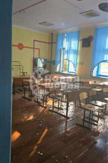 В Шерегеше затопило школу горячей водой