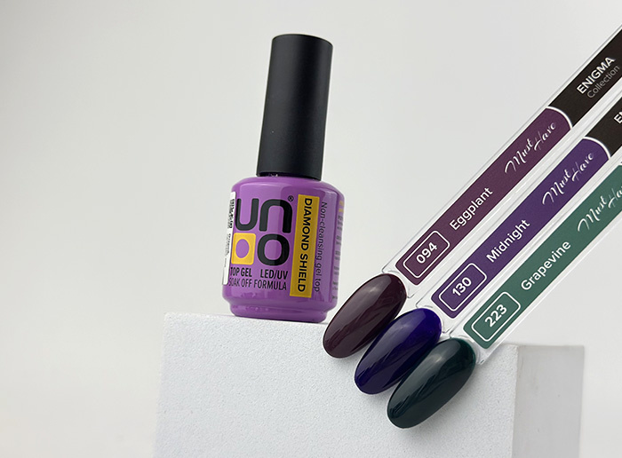 Верхнее покрытие для гель-лака UNO Diamond Shield без липкого слоя