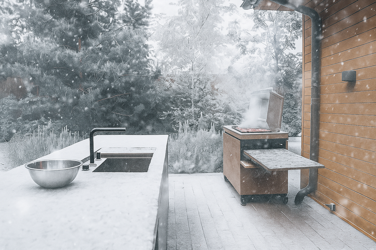 Зимняя готовка на всесезонной уличной кухне Terrano