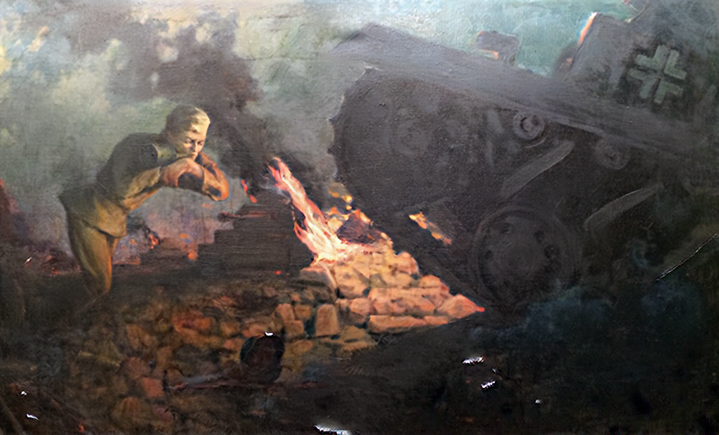 "Подвиг Вани Федорова - Героя Сталинграда", художник И. А. Пензов, 1968 год. Источник: dzen