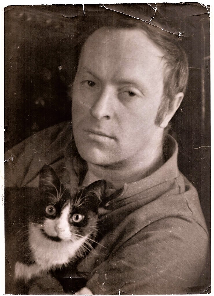 Иосиф Бродский с котом Осей