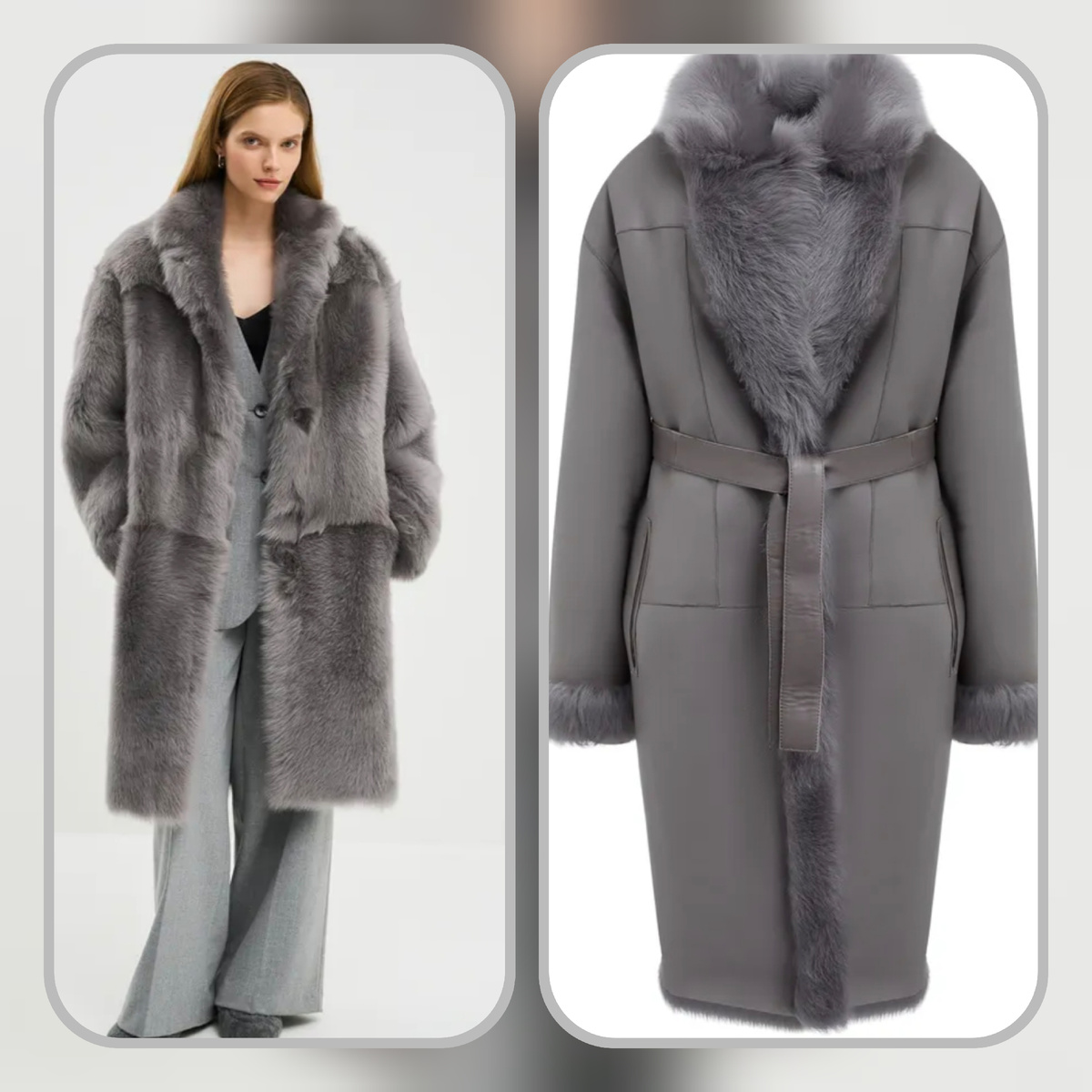 Двусторонняя дубленка Снежная Королева