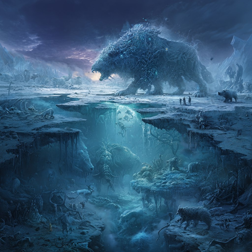 Образ обитателей Нижнего мира. Продукт ИИ.