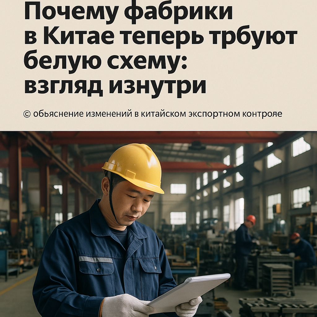 Почему фабрики в Китае теперь требуют белую схему: взгляд изнутри