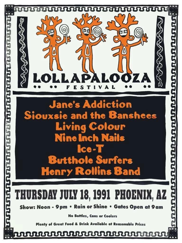 Афиша фестиваля Lollapalooza. Фото из открытых источников.