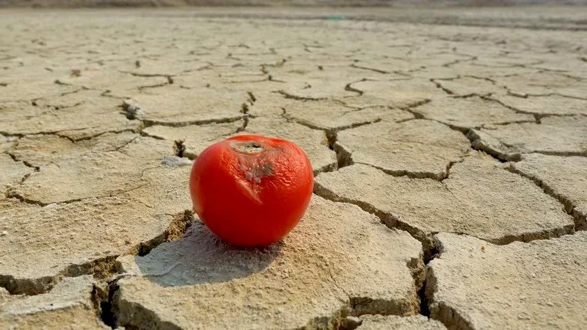 Жара и засуха, от которой трескается земля